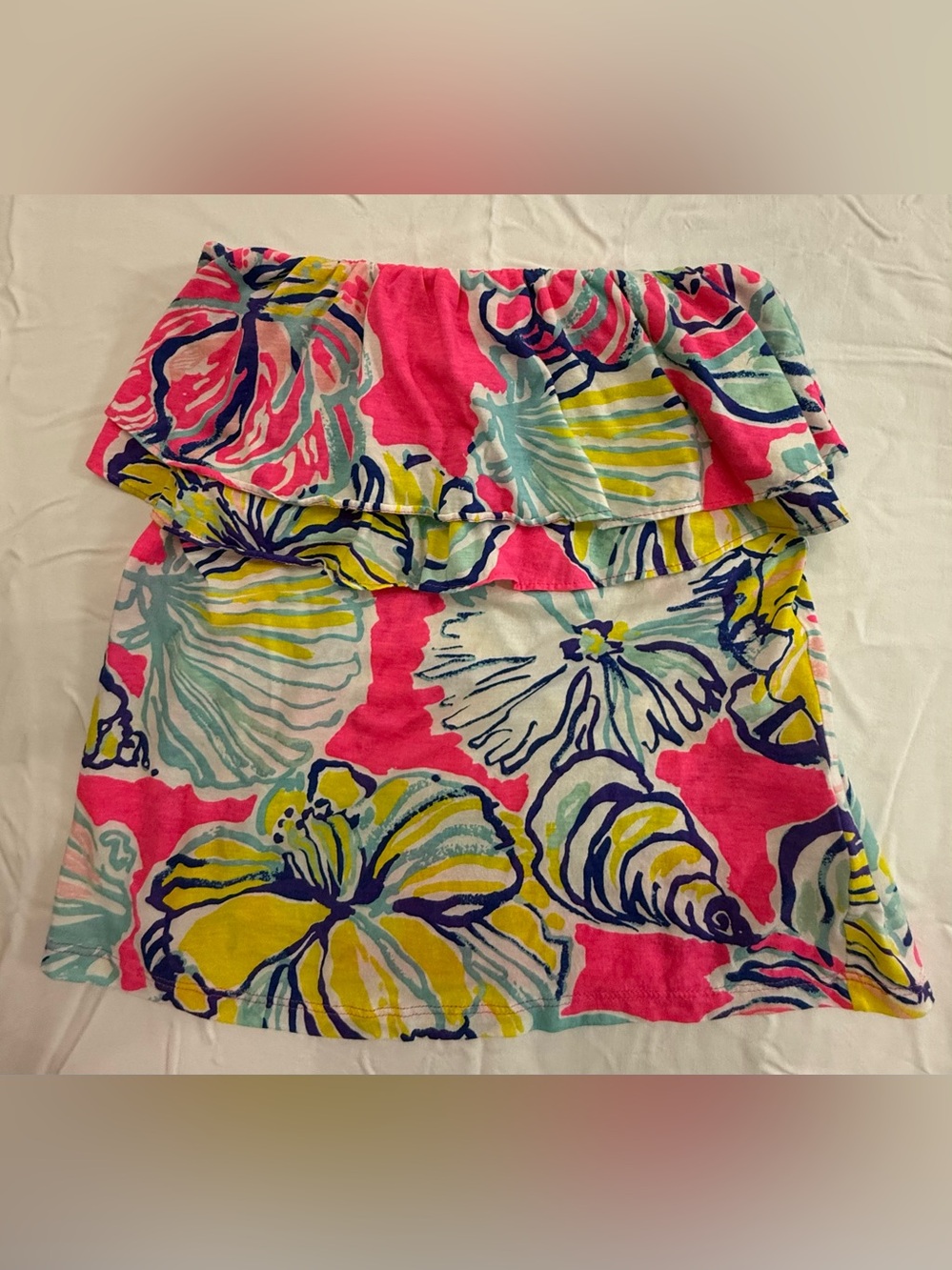 Lilly Pulitzer Rilo Tube Top Swept By The Tides Size XS